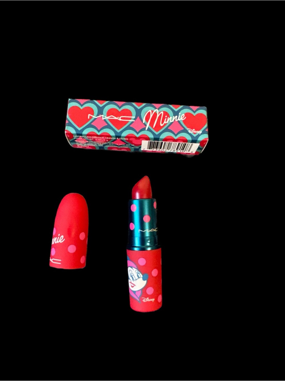 MAC x Disney Minnie Mouse “Minnie Woo” Lustreglass Lipstick NIB LE
